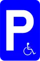 E9a: Parking reserved for the disabled