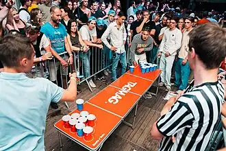 Belgian Beer Pong Championships at Beats n' Bots. festival