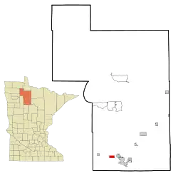 Location of Wilton, Minnesota