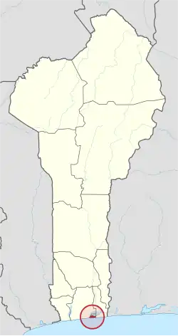 Map highlighting the Littoral Department