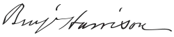 Cursive signature in ink