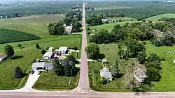 A view (facing north) along 295th street as it passes through Bentley