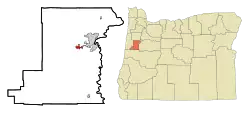 Location in Oregon