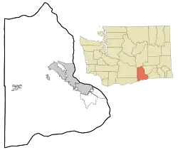 Whitstran, Washington is located in Benton County, Washington