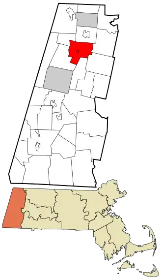 Location in Berkshire County and the state of Massachusetts.