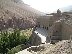 Closer view of caves