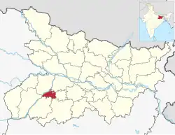 Location of Arwal district in Bihar
