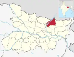 Location of Supaul district