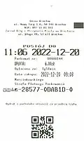 Polish parking ticket.