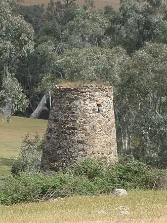 Upper part of Bogolong blast furnace ruin