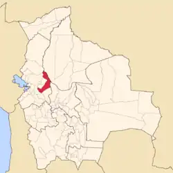 Location of La Paz within Bolivia