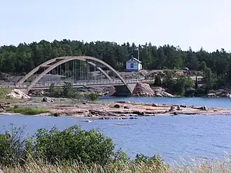 Bridge to Prästö in Sund municipality