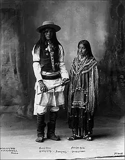 Bonie Tela, San Carlos Apache; and Hattie Tom, Chiricahua Apache.
