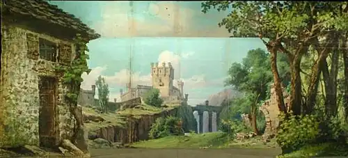 Stage scenery, 1904, Museo del Teatro di Figura, Milan.