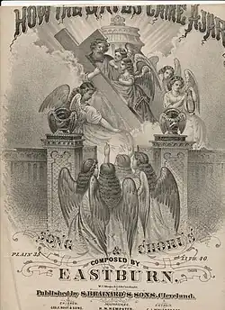 "How the Gates Came Ajar," Sheet music by Helen Bostwick & Eastburn, 1869.