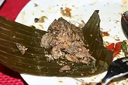 Bee larvae as food in the Javanese dish botok tawon