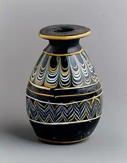 Bottle; 1353–1336 BC; glass; height: 8.1&nbsp;cm; Metropolitan Museum of Art (New York City)