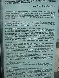 Monument honoring Pepino Power Authority in Plaza de la Identidad