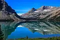 Mount Thompson (upper right) reflected in Bow Lake