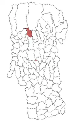 Location in Argeș County