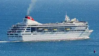 Braemar in 2014; ship received an extensive renovation on behalf of Fred. Olsen Cruise Line