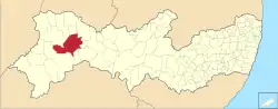 Location of Parnamirim in Pernambuco