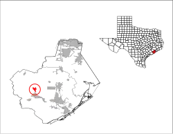 Location of West Columbia, Texas