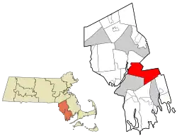 Location in Bristol County in Massachusetts