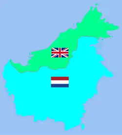 &nbsp;&nbsp;British Borneo &nbsp;&nbsp;Dutch Borneo