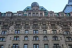 The upper stories seen from 32nd Street