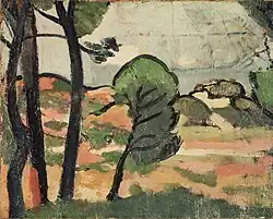 Landscape in Provence (Paysage de Provence), c. 1908, oil on canvas, 32.2 × 40.6&nbsp;cm, Brooklyn Museum, Brooklyn