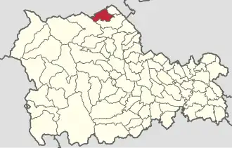 Location in Neamț County