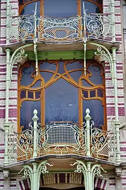 Wrought iron balconies