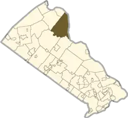 Location of Tinicum Township in Bucks County