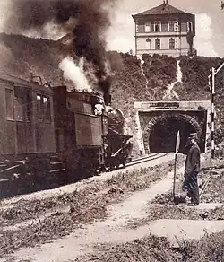 The southern railway tunnel at the western foot of Gellért Hill - 1927.