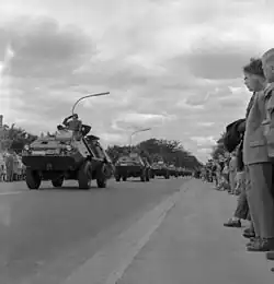 10th anniversary parade in Lübeck, 1961. Visible vehicles are Mowag MR 8s.