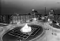 1967: Strausberger Platz (Berlin) by night