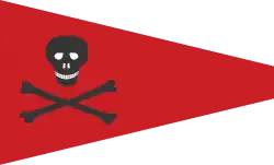 Burgee of the Pirate Yacht Club, Bridlington (c.1898–1908)