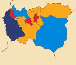 2008 &nbsp;&nbsp;Liberal Democrats: 9 &nbsp;&nbsp;Labour Party: 3 &nbsp;&nbsp;Conservative Party: 2 &nbsp;&nbsp;British National Party: 1