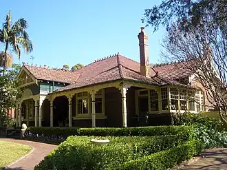 Cassa Tasso, an example of Federation-era suburban residential architecture in the Hoskins Estate on Appian Way, Burwood.