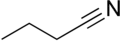 Structural formula of butyronitrile