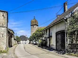 The main street and the church
