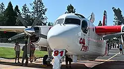 A CAL FIRE S-2T displayed at Armed Forces Day