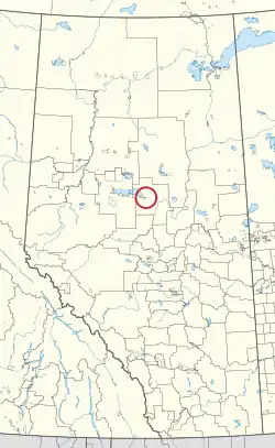 Location in Alberta