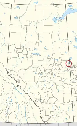 Location in Alberta