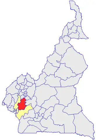 Department location in Cameroon