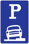 Parking place on roadside