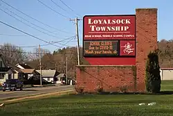 LTHS school sign, 2020