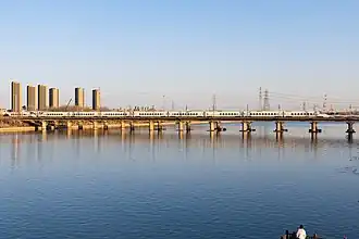 Grand Canal Bridge on southeast of the subdistrict, 2021