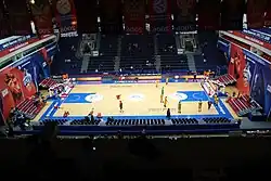 Interior of the 5,500 seat Universal Sports Hall CSKA.